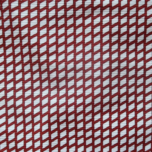 NEW Ann Taylor Factory Red & White Geometric Textured Cotton A-line Mini Skirt 6 - Picture 5 of 7